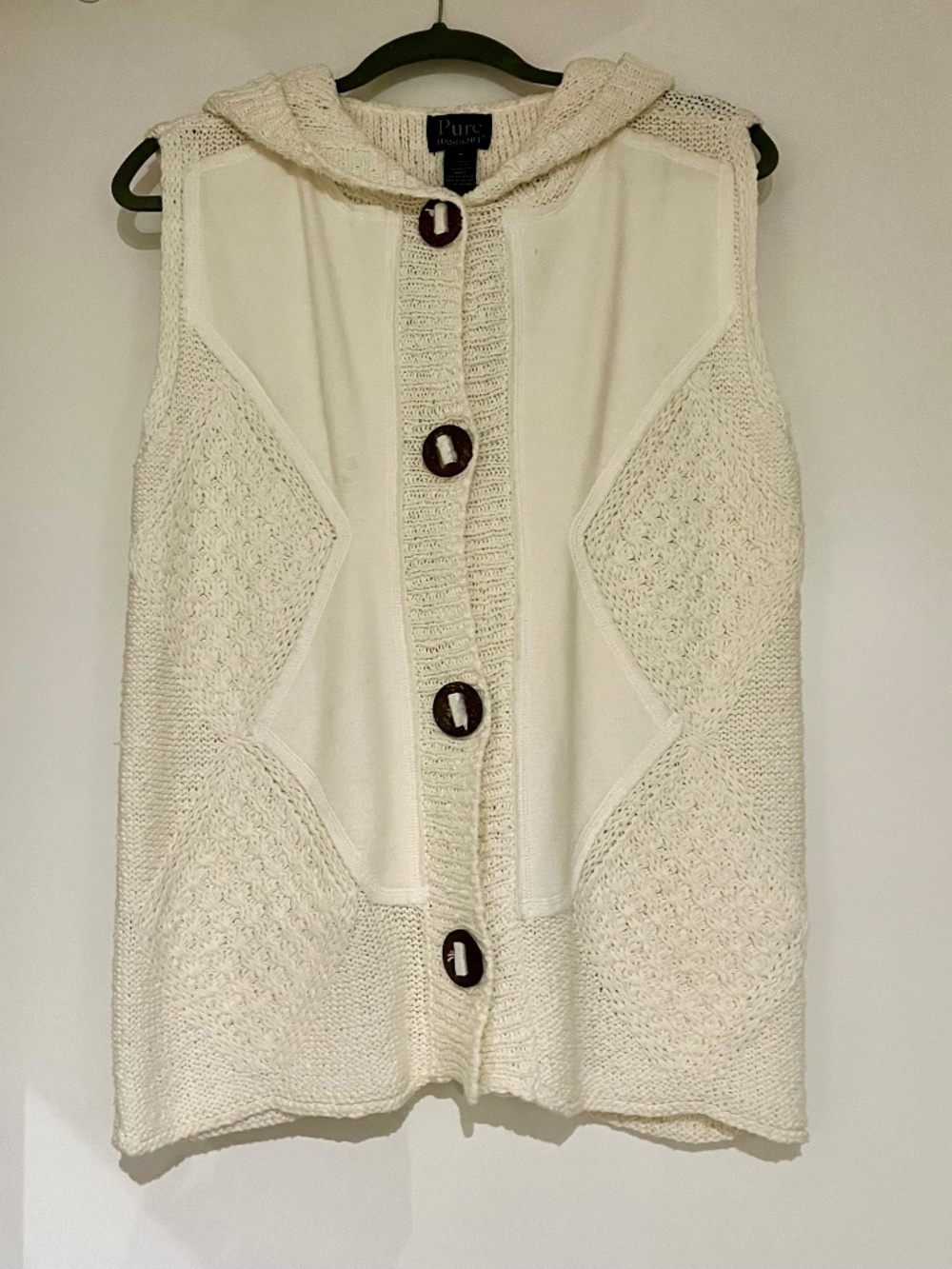 Hooded Vest in 100% Cotton Knit